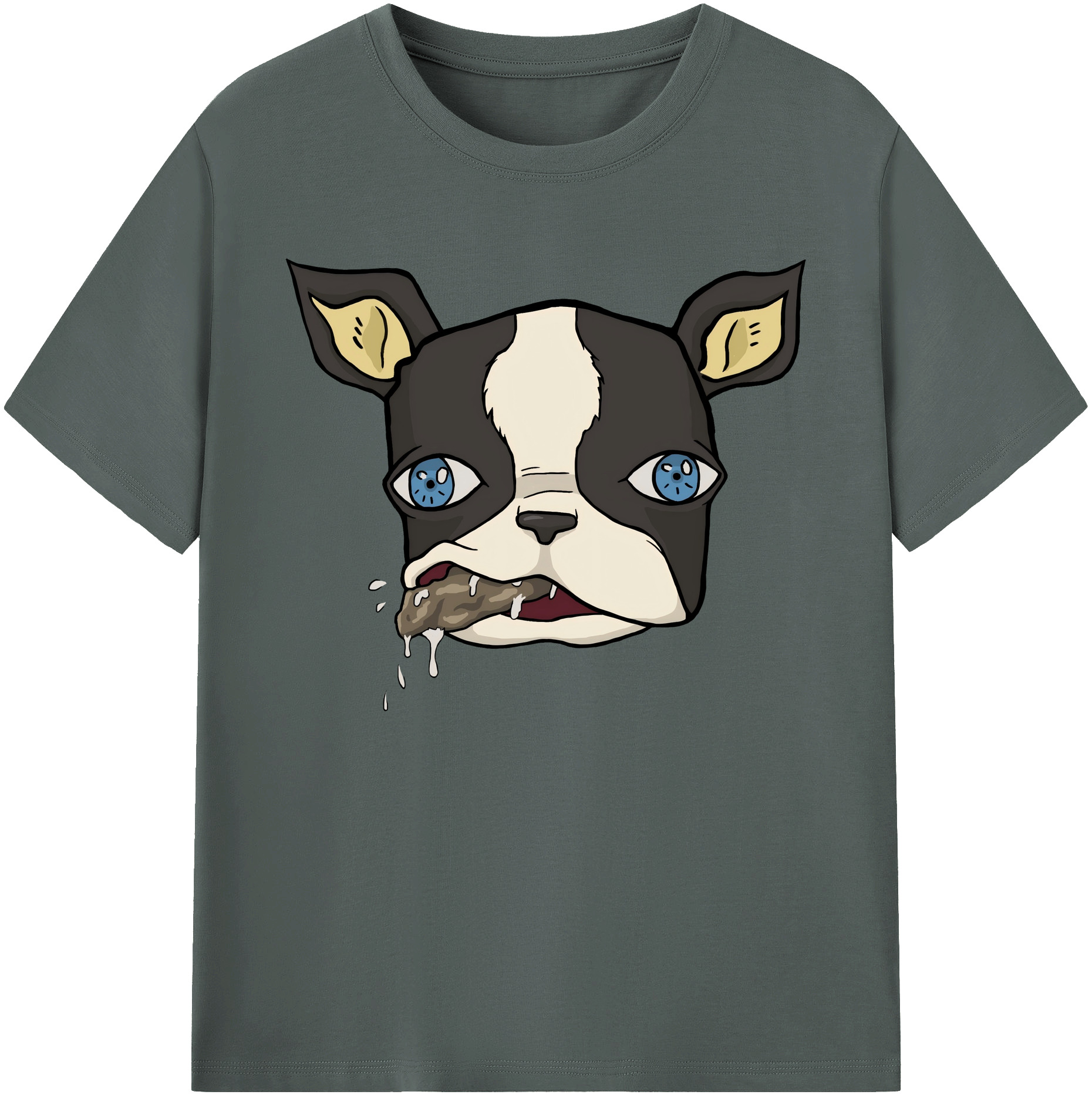 （画像用） ジョジョの奇妙な冒険 イギー JoJo's Bizarre Adventure Iggy 綿100％ メンズ半袖Tシャツ｜肌触りやわらか＆通気性
